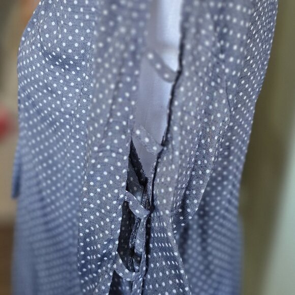 Gray Polk-a-Dot Blouse - Picture 2 of 4